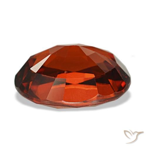 Granate espesartita rojo natural de 4,66 ct, corte óvalo, VS