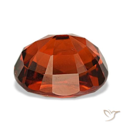Granate espesartita rojo natural de 3,89 ct, corte óvalo, VS