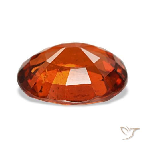 Granate espesartita rojo natural de 3,55 ct, corte óvalo, VS