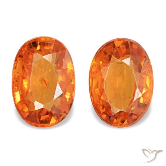 Granate espesartita naranja de 1,43 ct, ovalado, VS-SI