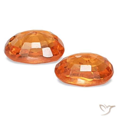 Gemas de granate espesartita naranja natural de 1,43 ct, corte óvalo, VS-SI