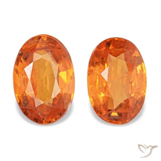 Granate espesartita naranja de 1,12 ct, ovalado, VS-SI
