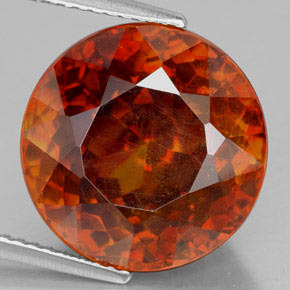 Esfalerita naranja natural de 16,38 ct, corte redondo, SI-I1