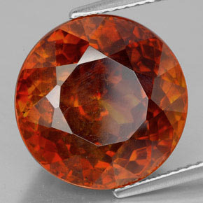Esfalerita naranja natural de 16,38 ct, corte redondo, SI-I1