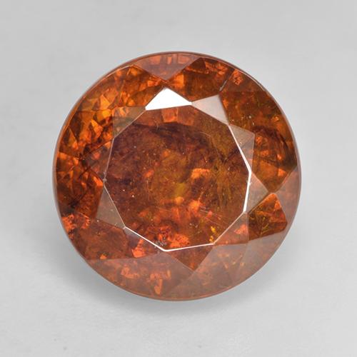 Esfalerita naranja natural de 11,33 ct, corte redondo, SI-I1