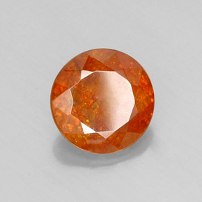Esfalerita naranja natural de 6,17 ct, corte redondo, SI-I1