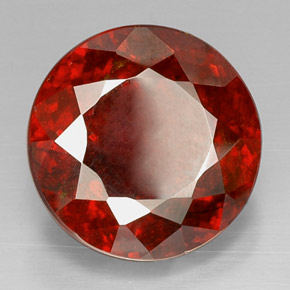 Esfalerita naranja natural de 27,80 ct, corte redondo, VS-SI