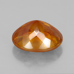 Esfalerita naranja natural de 7,77 ct, corte óvalo, SI-I1
