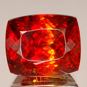 Esfalrita Naranja rojizo natural de 58.99 ct, Corte Cojín, VS-SI