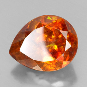 Esfalerita naranja natural de 19,73 ct, en forma de pera, SI