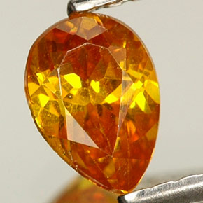 Esfalerita naranja natural de 0,56 ct, en forma de pera, VS
