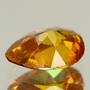 Esfalerita naranja natural de 0,56 ct, en forma de pera, VS