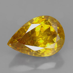Esfalerita amarillo natural de 7,55 ct, en forma de pera, SI