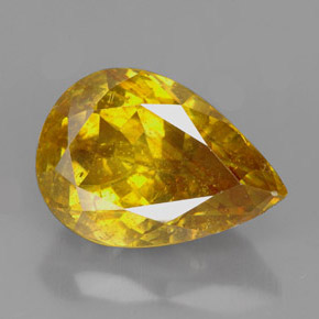 Esfalerita amarillo natural de 7,55 ct, en forma de pera, SI