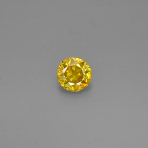Esfalerita amarillo natural de 0,47 ct, corte redondo, SI