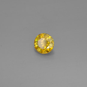 Esfalerita amarillo natural de 0,47 ct, corte redondo, SI