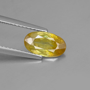 Esfalerita amarillo natural de 1,26 ct, corte óvalo, SI