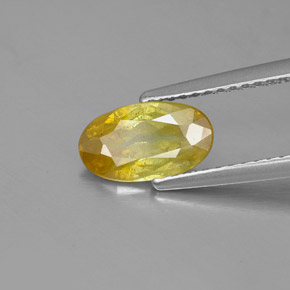 Esfalerita amarillo natural de 1,26 ct, corte óvalo, SI
