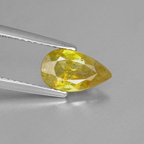 Esfalerita amarillo natural de 1,54 ct, en forma de pera, SI