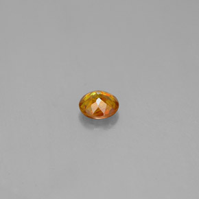 Esfalerita naranja natural de 0,41 ct, corte redondo, VS