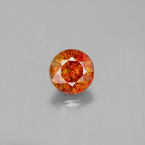 Esfalrita Naranja rojizo natural de 1.13 ct, Corte Redondo, SI