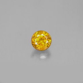 Esfalrita Amarillo natural de 0.84 ct, Corte Redondo, SI