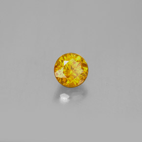 Esfalrita Amarillo natural de 0.84 ct, Corte Redondo, SI