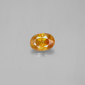Esfalerita naranja natural de 0,72 ct, corte óvalo, SI