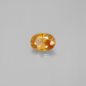 Esfalerita naranja natural de 0,72 ct, corte óvalo, SI