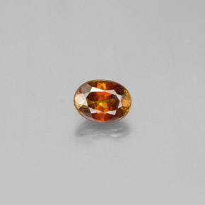 Esfalerita naranja natural de 0,75 ct, corte óvalo, SI