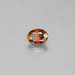 Esfalerita naranja natural de 0,75 ct, corte óvalo, SI
