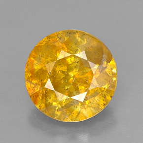Esfalerita amarillo natural de 1,23 ct, corte redondo, SI