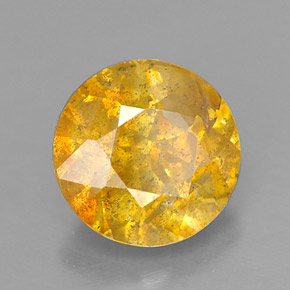 Esfalerita amarillo natural de 1,23 ct, corte redondo, SI
