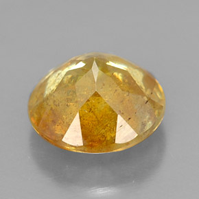 Esfalerita amarillo natural de 1,23 ct, corte redondo, SI