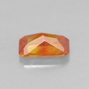 Esfalrita Naranja natural de 0.68 ct, corte esmeralda, VS-SI