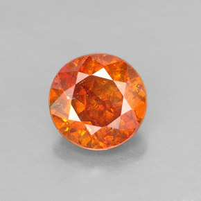Esfalrita Naranja natural de 0.86 ct, Corte Redondo, SI