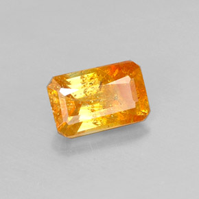 Esfalrita Dorado amarillo natural de 0.58 ct, corte esmeralda, SI