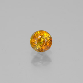 Esfalerita naranja natural de 0,30 ct, corte redondo, VS-SI