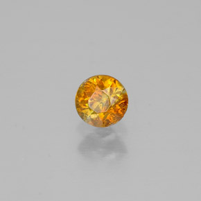 Esfalerita naranja natural de 0,30 ct, corte redondo, VS-SI