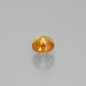 Esfalerita naranja natural de 0,30 ct, corte redondo, VS-SI