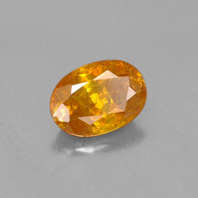 Esfalrita Dorado amarillo natural de 0.66 ct, Corte Óvalo, VS