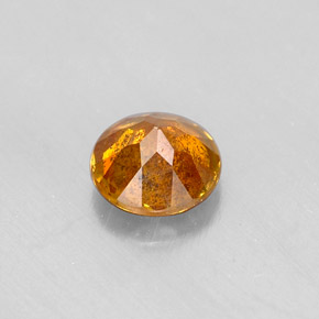 Esfalerita naranja natural de 0,57 ct, corte redondo, VS-SI