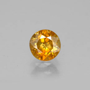 Esfalerita amarillo natural de 0,55 ct, corte redondo, SI