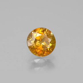 Esfalerita amarillo natural de 0,55 ct, corte redondo, SI