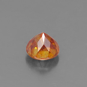 Esfalerita naranja natural de 0,53 ct, corte redondo, VS-SI