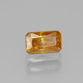 Esfalerita amarillo natural de 0,59 ct, corte esmeralda, VS-SI