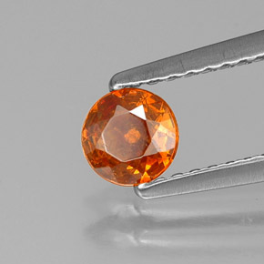 Esfalerita naranja natural de 0,40 ct, corte redondo, VS-SI