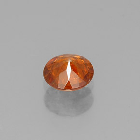 Esfalerita naranja natural de 0,40 ct, corte redondo, VS-SI