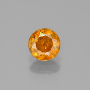 Esfalerita amarillo natural de 0,45 ct, corte redondo, VS-SI