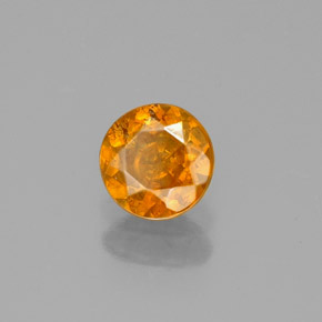 Esfalerita amarillo natural de 0,45 ct, corte redondo, VS-SI